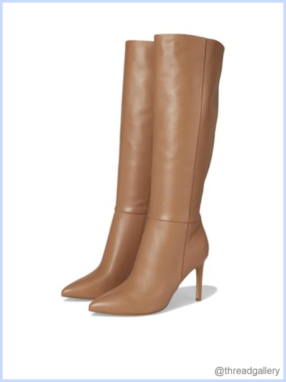 Nine West Richy Leather Pointed Toe Stiletto Knee-High Boots